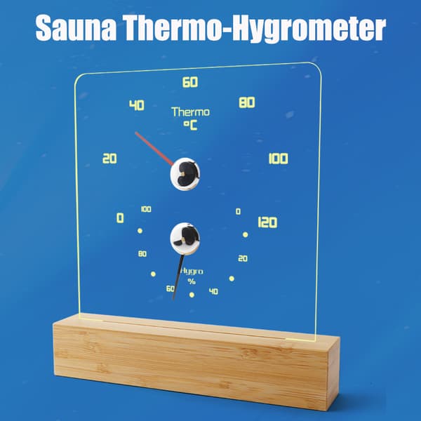 INF Saunatermometer med omgivende lys - Hvid - ℃ 0