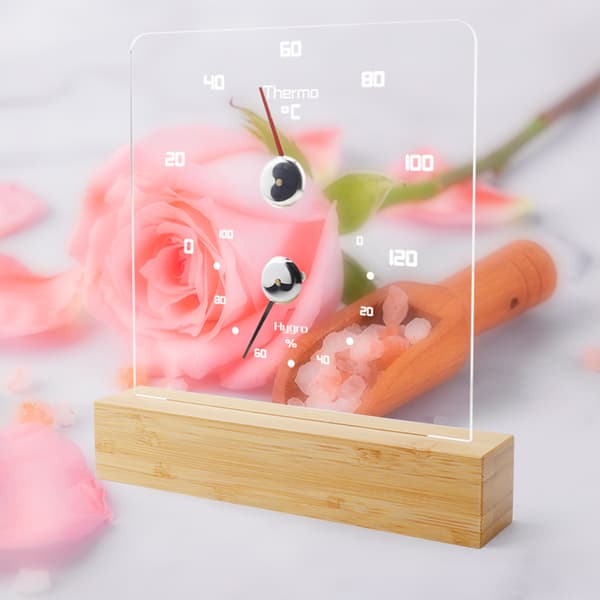 INF Saunatermometer med omgivende lys - Hvid - ℃ 0