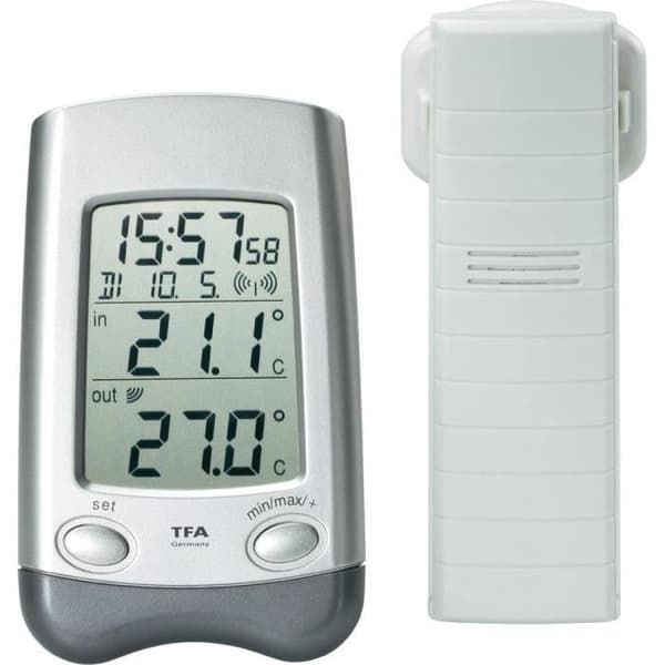 Trådlös termometer - TFA - Inomhus/Ute - 868 MHz - -9,9 till +59,9 °C - 100 m räckvidd