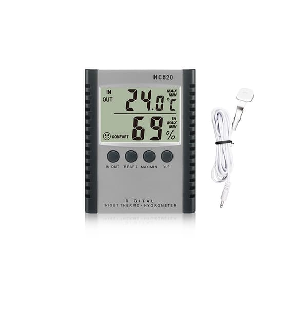 INF HC520 Deep Digital Hygrometer Termometer - Sølv Sølv0