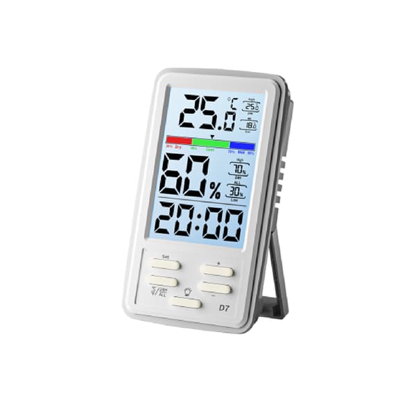 INF Digitalt termometer og hygrometer med stor skjerm 0