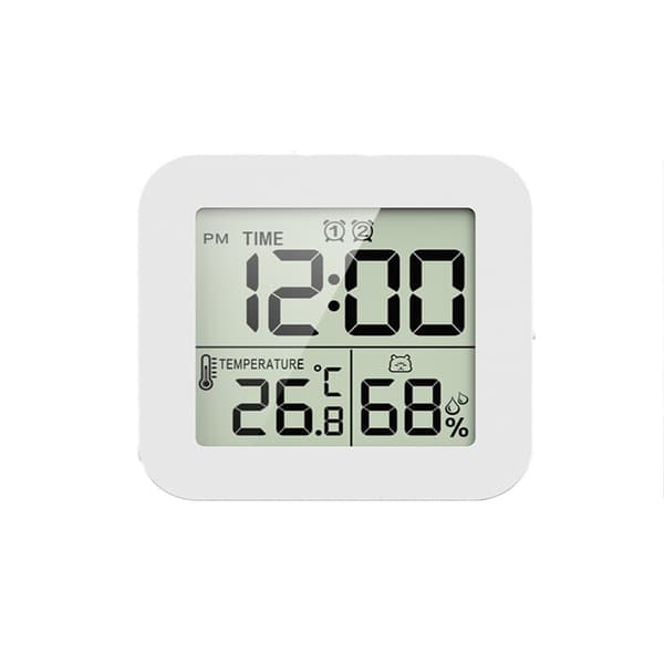 INF LCD digitalt vækkeur med temperatur- og fugtighedsmonitor 0