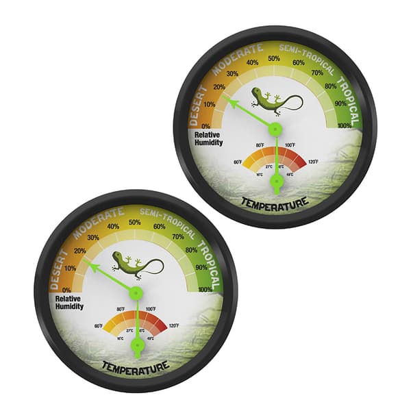 INF Krybdyr Terrarium Hygrometer Termometer 2-pak