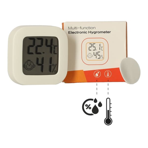 Hygrometer, rumtermometer, LCD fugtmåler