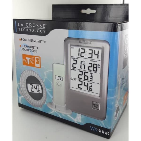 Termometer med poolsond La Crosse Technology WS9068 silver