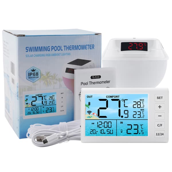 INF Flydende pooltermometer med LED-display, TS-PL01