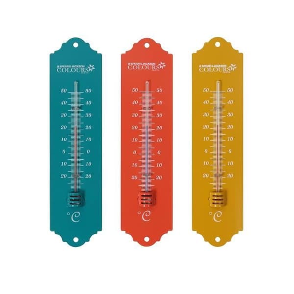 SPEAR &amp; JACKSON Termometer metall 20 cm - Slumptal färger