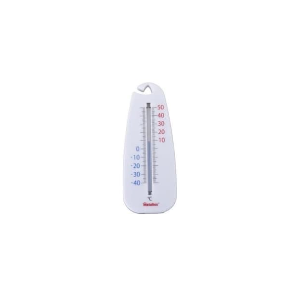 Plastiktermometer - METALTEX - 14 cm - Utan kvicksilver - Inomhus- och utomhusbruk
