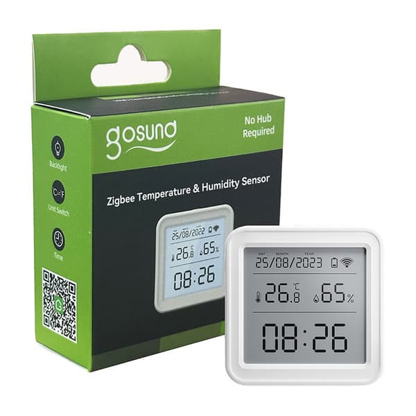 Zigbee Gosund ST17 LCD smart temperatur- og fugtighedssensor Tuya
