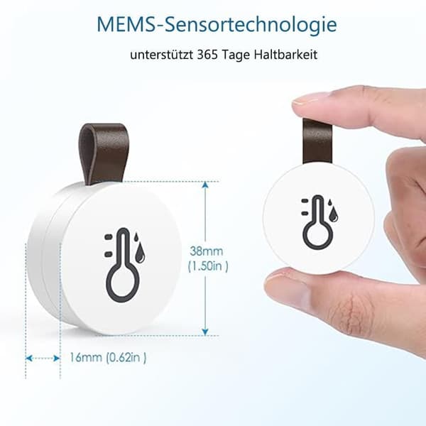 Bluetooth-termometer och hygrometer med datalagringsfunktion, 1/2/3-pack, 38x16 mm