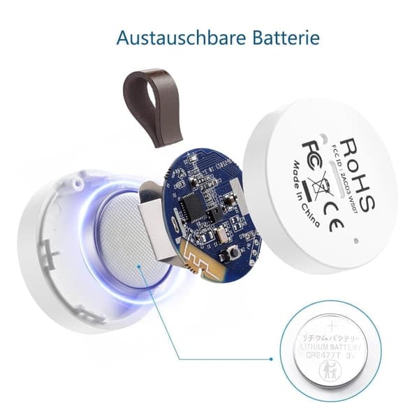 Bluetooth-termometer och hygrometer med datalagringsfunktion, 1/2/3-pack, 38x16 mm
