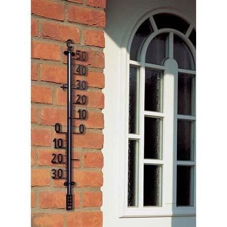 Utomhustermometer, metall 41 cm, antik kopparfärg