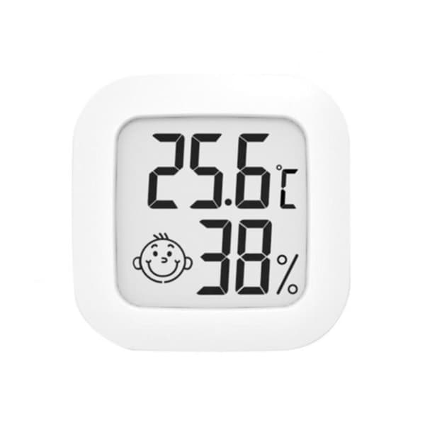 Monitoiminen digitaalinen minihymiölämpömittari ja kosteusmittari, elektroninen kotitalouslämpömittari LCD-näytöllä