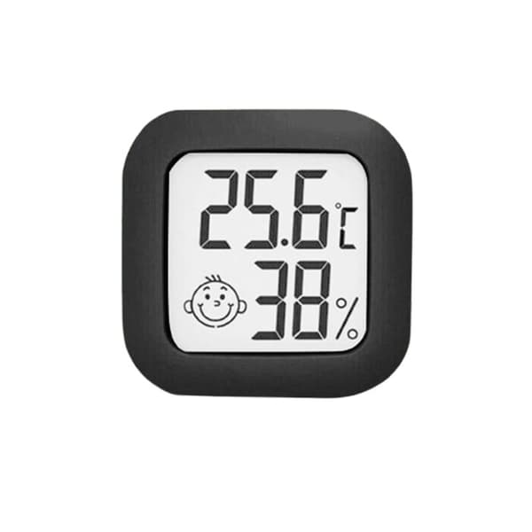 Monitoiminen digitaalinen minihymiölämpömittari ja kosteusmittari, elektroninen kotitalouslämpömittari LCD-näytöllä