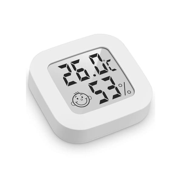 Monitoiminen digitaalinen minihymiölämpömittari ja kosteusmittari, elektroninen kotitalouslämpömittari LCD-näytöllä