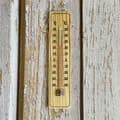 Miniatyrbild 5 av 5: Väggtermometer i trä för inomhus och utomhus från -40°C till +50°C - 22 cm
