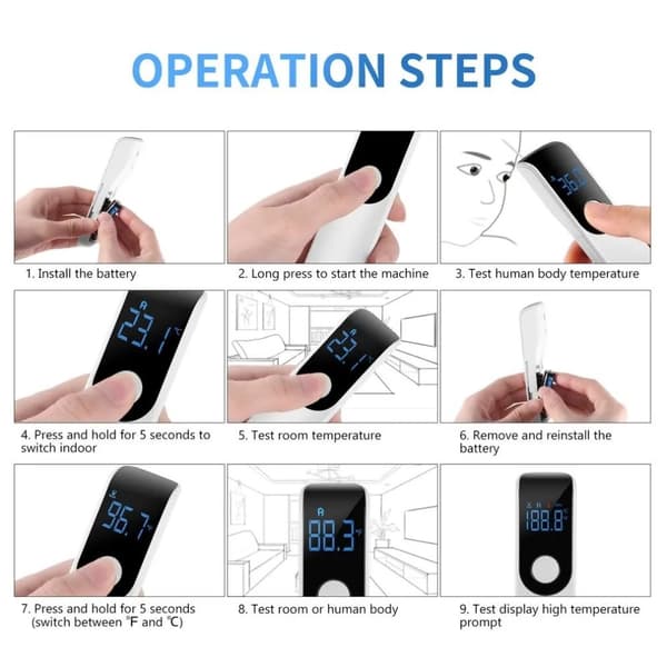 IR-Termometer for Kropp & Objekt – Infrarød
