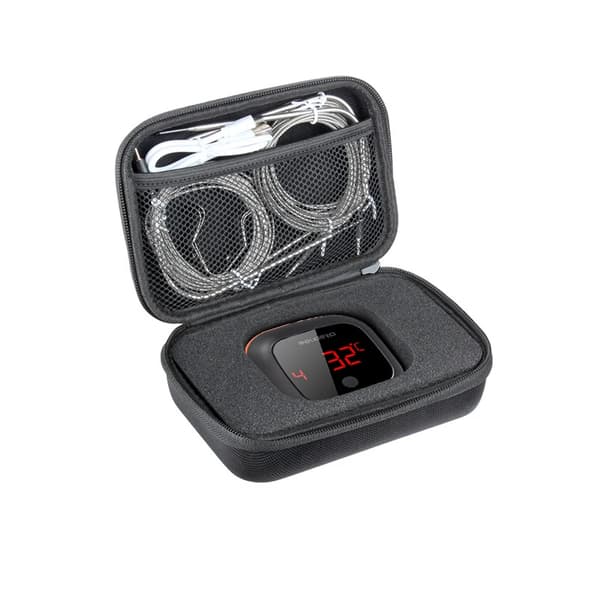 Digitaalinen Bluetooth-ruoanlaittotermometri, 4 anturia, korkea lämpötilatarkkuus,2 anturia 1 kotelo