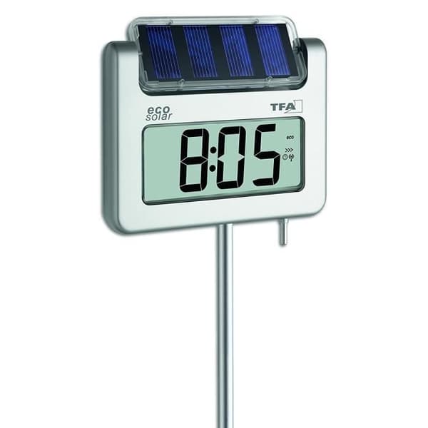 TFA-Dostmann Avenue Plus 30.2030.54 Digital trädgårdstermometer med solbelysning, silver