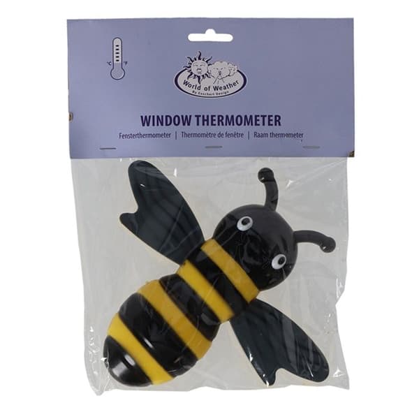 Termometer - Getingtermometer - Gul - Plast - 22,2 x 3 x 19,5 cm - Sugkoppar