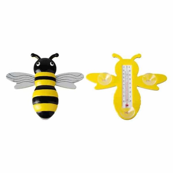 Termometer - Getingtermometer - Gul - Plast - 22,2 x 3 x 19,5 cm - Sugkoppar