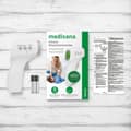 Miniatyrbillede 6 af 6: Medisana TM A79 berøringsfrit termometer. Visuelle (3-farvede) og hørbare alarmer. Certificeret medicinsk udstyr. 50 hukommelser.