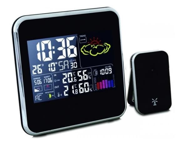 ELEKTRONINEN LÄMPÖMITTARI ULKOKÄYTTÖÖN/SISÄÄNKÄYTTÖÖN. VÄRILLINEN LCD-NÄYTTÖ