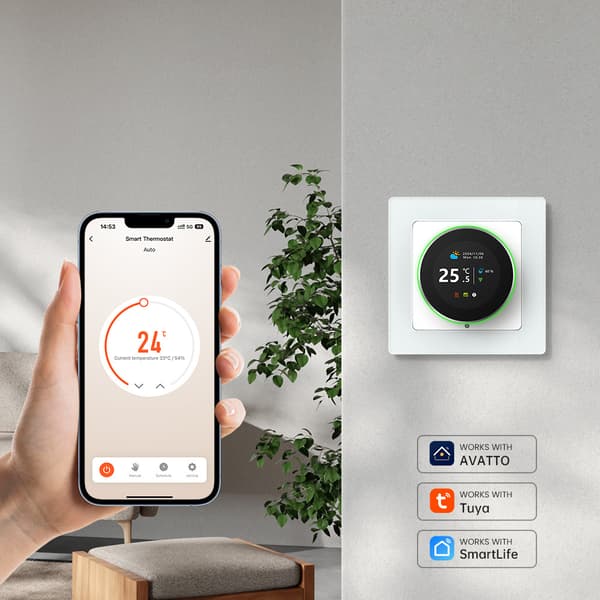 INF Smart WiFi Termostat WT20R-3A til Vandbaseret Gulvvarme