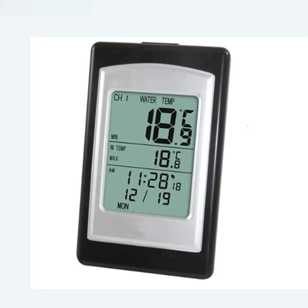 Solartemperaturmåler til pool, Vandtæt design, Trådløs betjening, Digital LCD-skærm