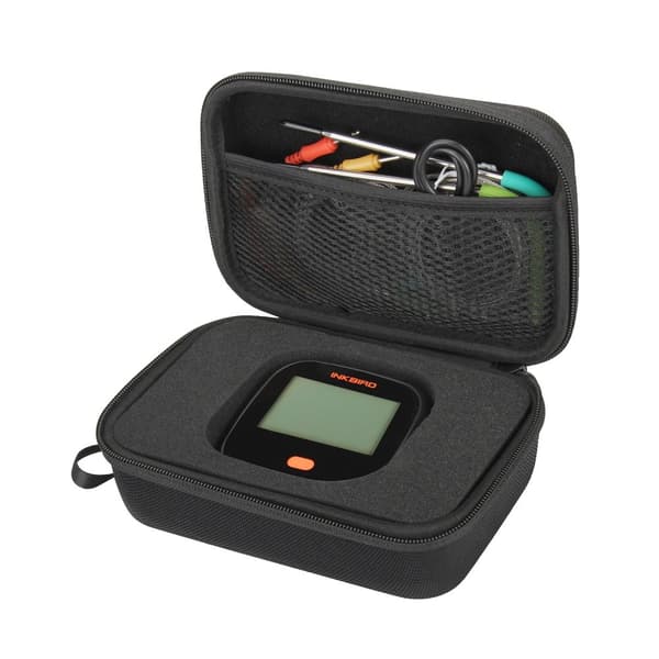 Wi-Fi Kött Digital Termometer, 4 Prober, Uppladdningsbart Batteri,IBBQ-4T med ett fodral
