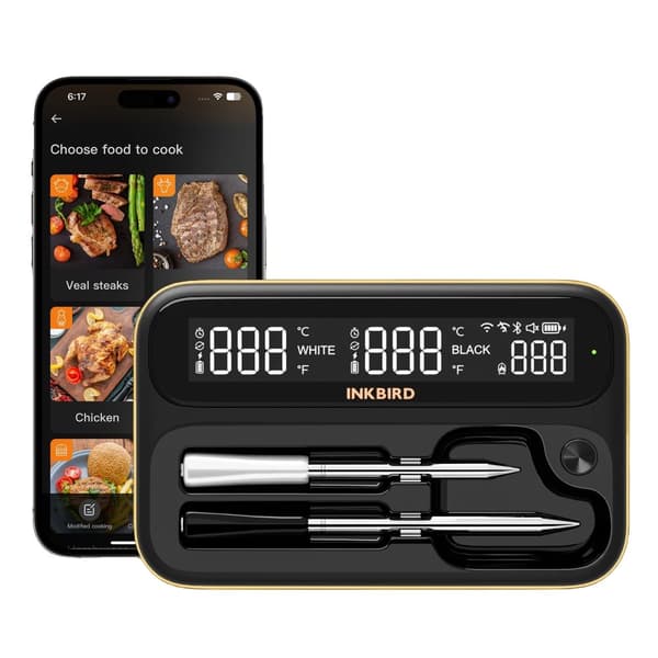 Trådløs Kødtermometer, WiFi & Bluetooth Forbindelse, IP67 Vandtæt,INT-12-BW