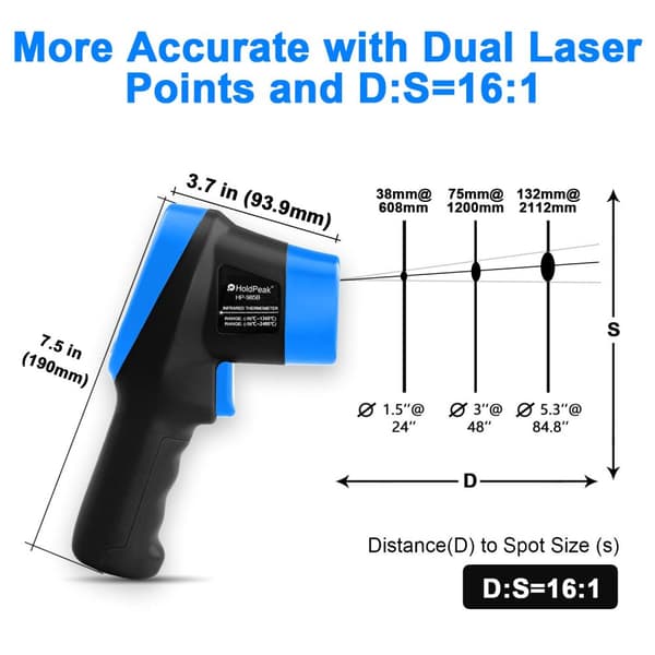 Digitalt Infraröd Termometer, Hög Precision, Bred Temperaturintervall