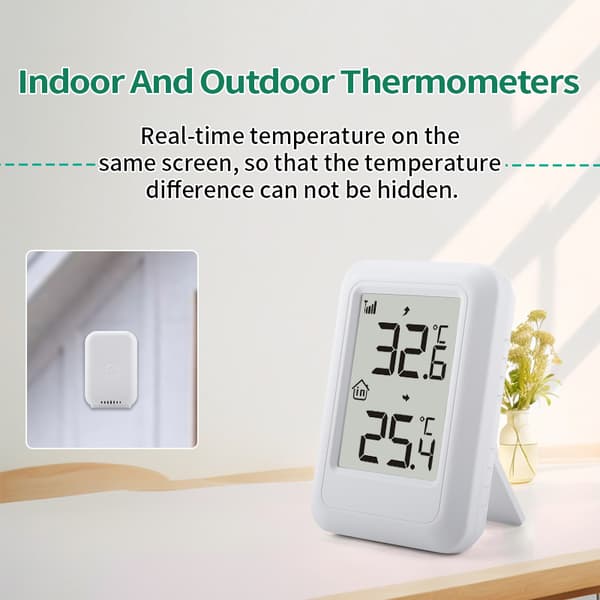 INF TS-FT0401 Inomhus Utomhus Termometer med Trådlös Sensor