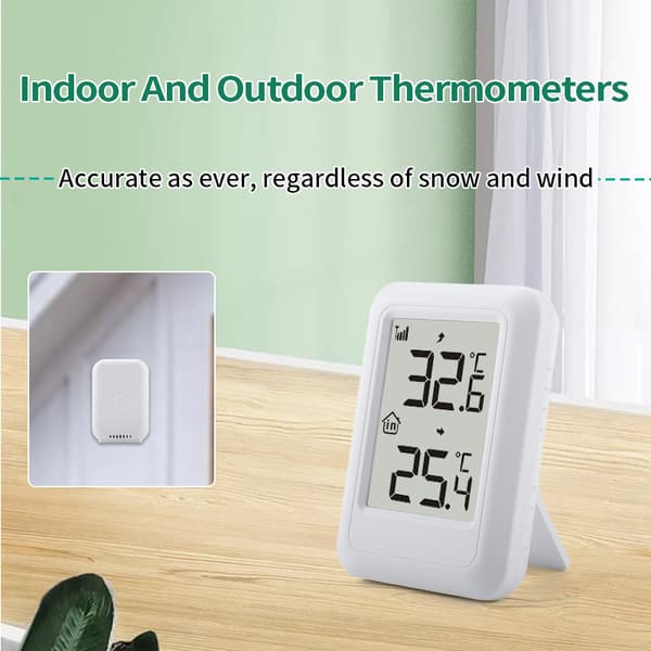INF TS-FT0401 Inomhus Utomhus Termometer med Trådlös Sensor
