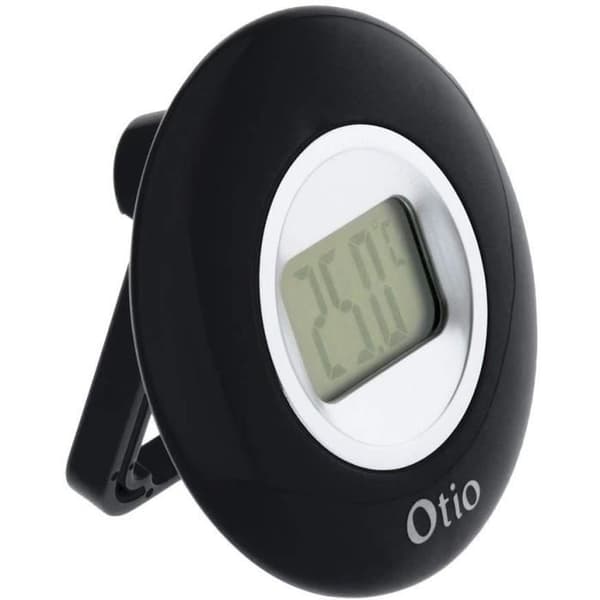 Inomhustermometer - OTIO - D: 77mm - LCD-skärm - svart