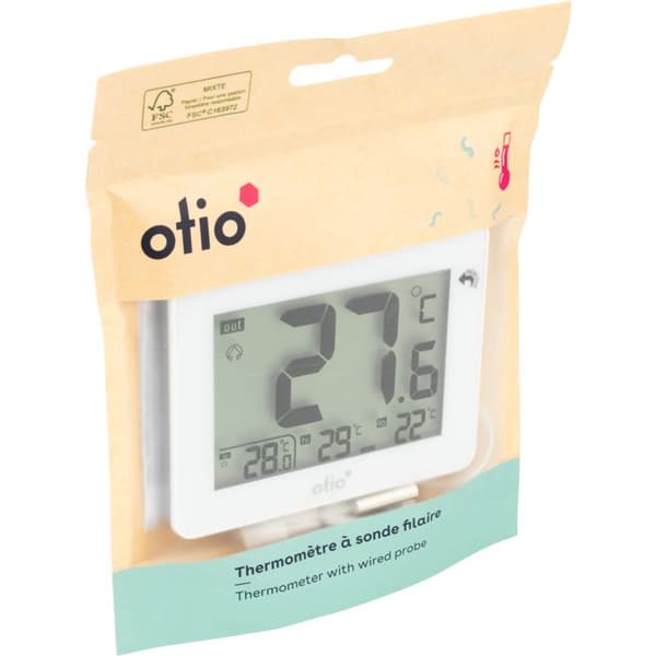 Termometer - OTIO - 936062 - Inomhus/Utomhus - Svart