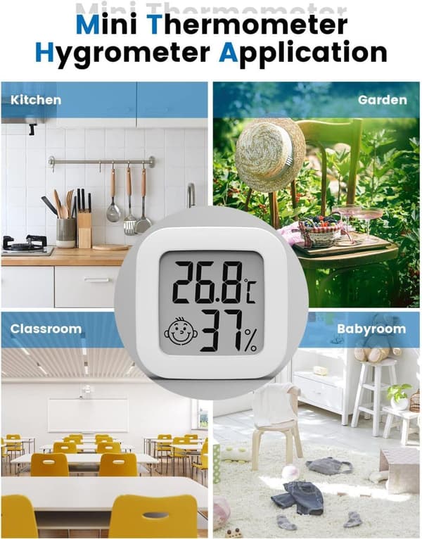 Lollanda Mini Smile Hygrometer & Termometer - Måler luftfugtighed og temperatur
