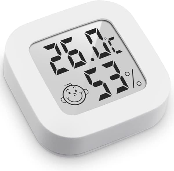 Lollanda Mini Smile Hygrometer & Termometer - Måler luftfugtighed og temperatur Hvid
