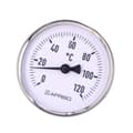 Miniatyrbild 3 av 4: Bimetalltermometer BiTh 80, fi 80 mm, 0-120°C, hylsa L 63 mm, 1/2 tums axel, klass 2.0