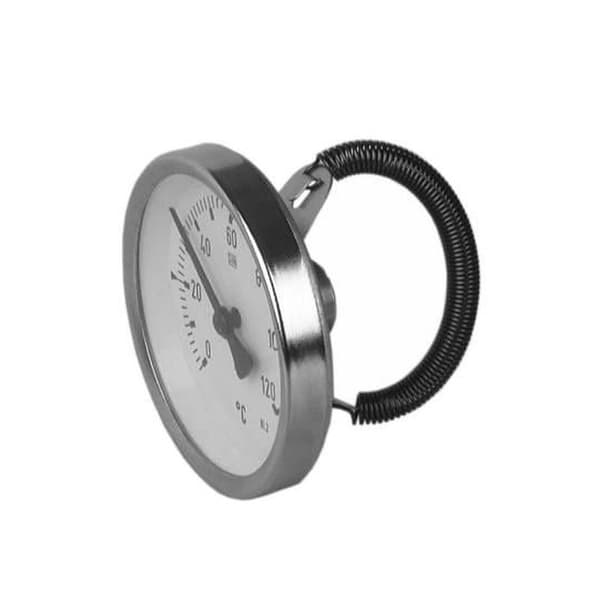 Bimetallisk kontakttermometer ATh 63F, fi 63 mm, 0-120°C, klass 2.0