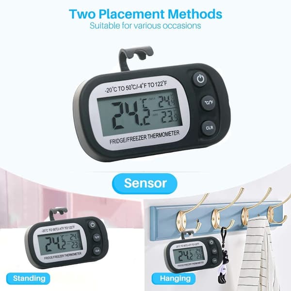 OBOSOE Digital Køleskab Termometer/Termometer til Køleskab & Fryser