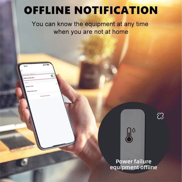 OBOSOE Trådlös termometer och hygrometer – WiFi Temperatur- och Fuktighetsmätare med App-notifikation och Fjärrövervakning
