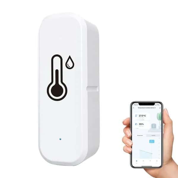 Lollanda WiFi termometer og hygrometer med datalagringsfunktion – Trådløs temperatur- og fugtighedsmåler, Smart sensor til APP-kontrol
