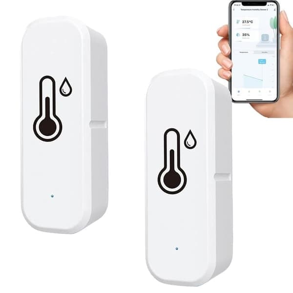 Lollanda WiFi termometer og hygrometer med datalagringsfunktion – Trådløs temperatur- og fugtighedsmåler, Smart sensor til APP-kontrol