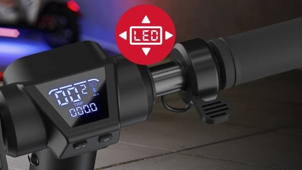 Sharp EM-KS2AEU-B - Elektrisk sparkesykkel med innebygd display, dobbel fjæring bak og appkontroll