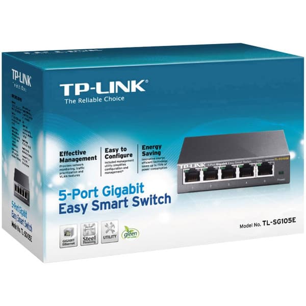 TP-LINK TL-SG105E Nätverks-switch 5 Port 1 GBit/s