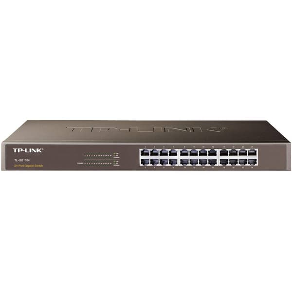 TP-LINK TL-SG1024 19 tums nätverkswitch 26 + 2 Port 1 GBit/s Svart