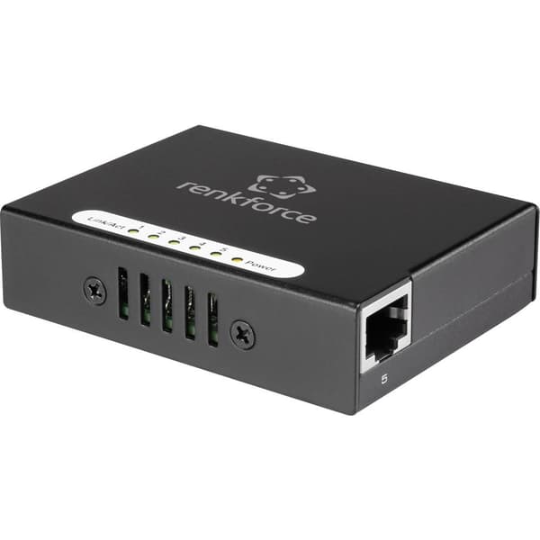 Renkforce RF-4451433 Nätverks-switch 5 Port 100 MBit/s USB- strömförsörjning