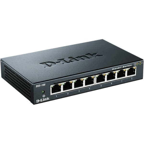 D-Link DGS-108 Nätverks-switch 8 Port 1 GBit/s