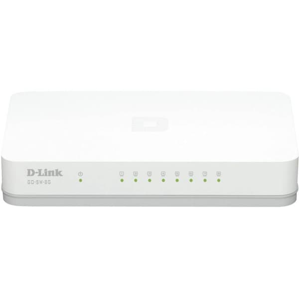 D-Link GO-SW-8G Nätverks-switch 8 Port 1 GBit/s Vit